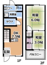 美田町テラスハウスの間取り画像