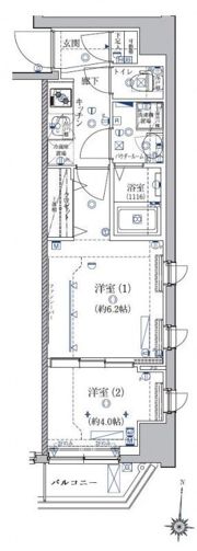 クレイシア菊川の間取り画像