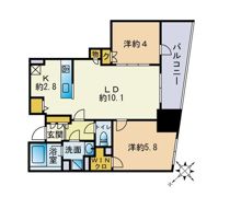 レーベン福岡天神ONE TOWERの間取り画像