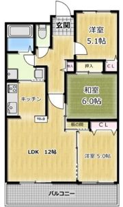 グランベール桃山台の間取り画像