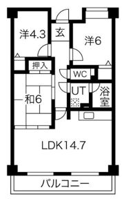 千里パノラマハイツIIの間取り画像