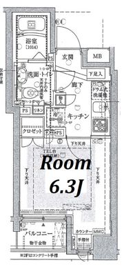 グランスイート月島リエールの間取り画像