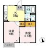 コーポ羽衣 Cシャルダンの間取り画像