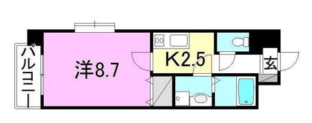 アルカサール清水町の間取り画像