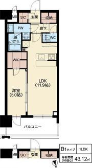 リッツ新大阪プレミアムの間取り画像
