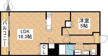 レヂデンス徳田の間取り画像