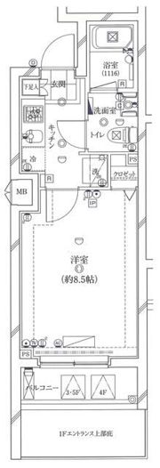 ガリシアレジデンス目黒本町の間取り画像