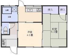 濱田産業貸家の間取り画像