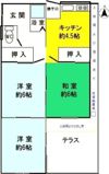 岩倉市井上町 平屋賃貸の間取り画像
