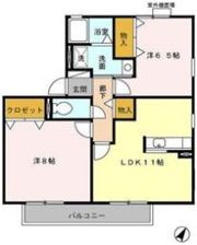 エバーグリーン Aの間取り画像
