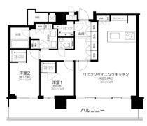 パークコート浜離宮ザ・タワーの間取り画像