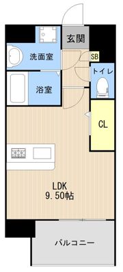 LIBTH九品寺Ⅲの間取り画像