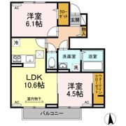 クレスト八万の間取り画像