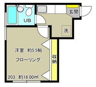 コーポアラカワの間取り画像