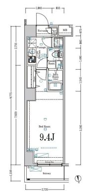 XEBEC東日暮里Ⅰの間取り画像