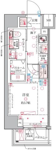 クレヴィスタ横浜関内の間取り画像