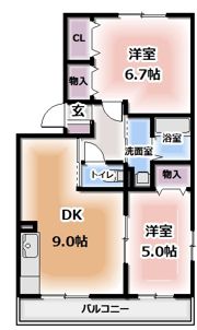 エスポワールKⅡの間取り画像