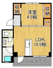 ビレッジハウス門司白野江1号棟の間取り画像