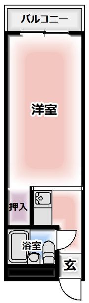 まるきハイツ東大利の間取り画像