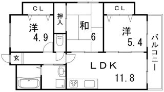 フレンテ灘の間取り画像