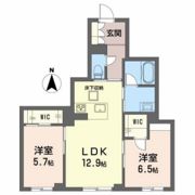べレオガーデンズ北方Ⅱの間取り画像