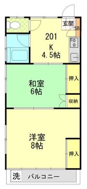 黒崎コーポの間取り画像