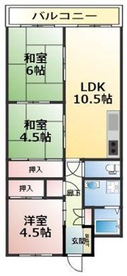 コスモ川内の間取り画像