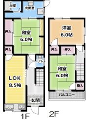 貸家 守口市菊水通2丁目の間取り画像