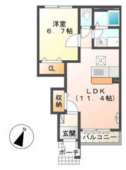 モルトベーネⅠの間取り画像