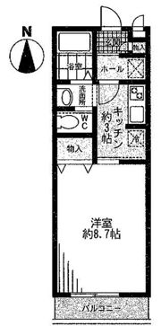 レユシール横浜西谷の間取り画像