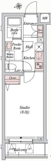 エストゥルース桜川の間取り画像