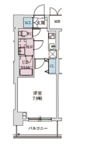 スプランディッド上本町WESTの間取り画像