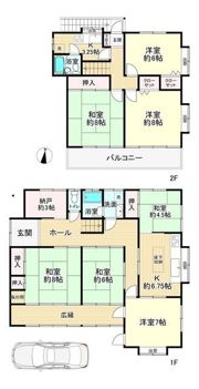 飯田新田貸家の間取り画像
