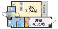 プレジオ難波ASIANの間取り画像