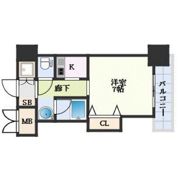 ブリリアン夕陽丘の間取り画像