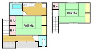 萩本借家 西の間取り画像