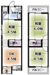 堀溝2丁目テラスハウスの間取り画像