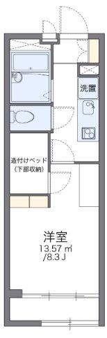 レオパレスリビングメイト学園前の間取り画像