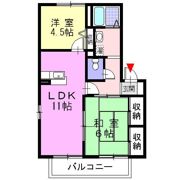 バリュージュ開成Aの間取り画像