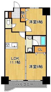 ニューシティアパートメンツ南小倉IIの間取り画像