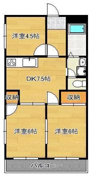 Muu.城野駅前 (旧：シャトレ片野II)の間取り画像