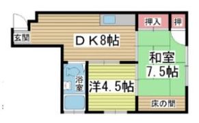 元町コーポラスの間取り画像