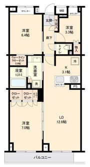 サステナブランシェ本行徳の間取り画像
