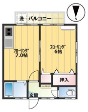 コーポ大井の間取り画像