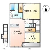 アムール カスガ Ⅰの間取り画像