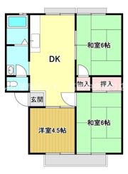 郡家ハイツの間取り画像