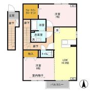 パークビュー元総社 弐番館の間取り画像