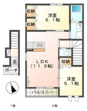 雫Ⅴの間取り画像