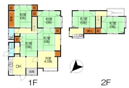 阿賀南5丁目19番戸建の間取り画像