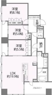 パークナード中之島公園ロジュマンの間取り画像